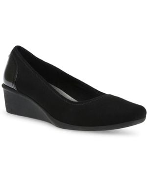 Anne Klein Wisher Sport Wedge Pumps - Black