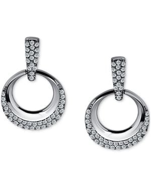 Giani Bernini Cubic Zirconia Pave Doorknocker Drop Earrings - Metallic