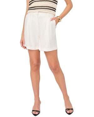 Vince Camuto Pleated Elastic Waist Shorts - White