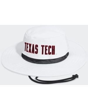 adidas Texas Tech Red Raiders 2026 Sideline Wide Brim Boonie Bucket Hat - White