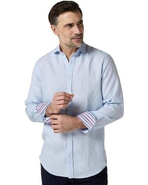 Koy Clothing Classic Linen Long Sleeve Shirt - Blue