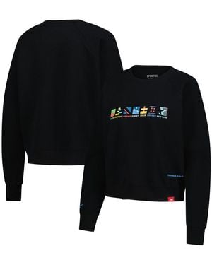 Sportiqe Abbott World Marathon Majors Ashlyn French Terry Raglan Crewneck Sweatshirt - Black