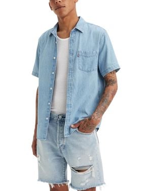 Levi's Classic 1 Pocket Short Sleeve Regular Fit Shirt - Blue