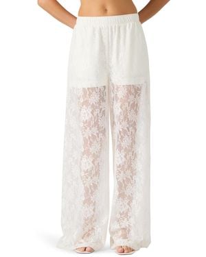 Steve Madden Sedona Loose-fit Mid-rise Pants - White