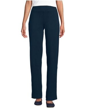 Lands' End Starfish Straight Pull-on Pants - Blue