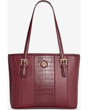 Giani Bernini Mixed Media Tulip Tote - Red
