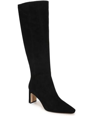Sam Edelman Sylvia Extra Wide Calf Zip Tall Boots - Black