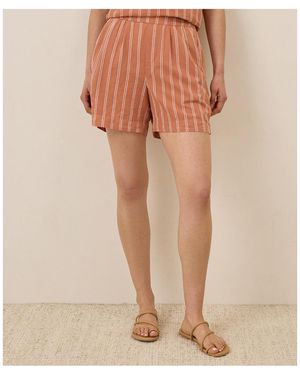 Pact Canopy Linen Blend High-waisted Short - Natural