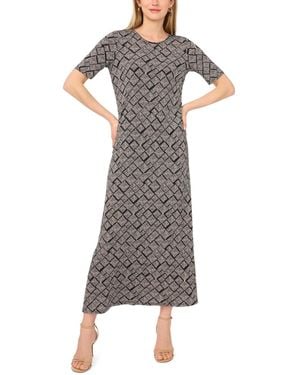 Vince Camuto Crewneck Pull-on Maxi Dress - Gray