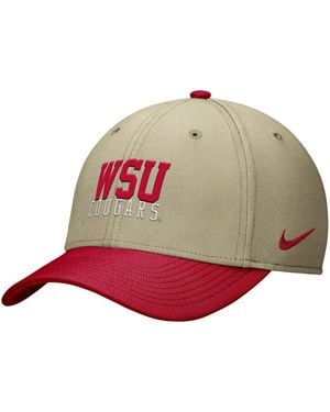 Nike Beige/crimson Washington State Cougars Dri-fit Swooshflex Hat - Multicolor