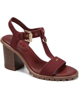 DKNY Marg Ankle Strap Heel Sandals - Brown