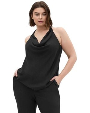 City Chic Plus Size Chloe Cowl Neck Top - Black