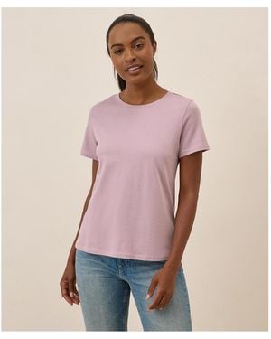 Pact Organic Cotton Softspun Crew Neck Tee - Pink