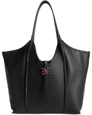Sam Edelman Sylvia Medium Whipstitch Expandable Tobo - Black