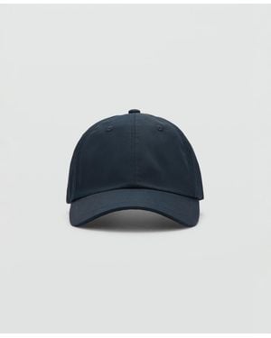 Mango Plain Cotton Hat - Blue