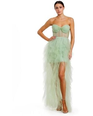 Mac Duggal Strapless Corset Gown - Green