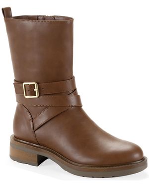 Style & Co. Torrinn Block Heel Booties - Brown