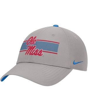 Nike Ole Miss Rebels Ripstop Dri-fit Adjustable Hat - Gray