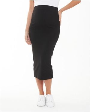 Ripe Maternity Maternity Ribbed Knit Skirt - Black