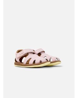 Camper Girls' Bicho First Walker Leather Fisherman Sandals - White