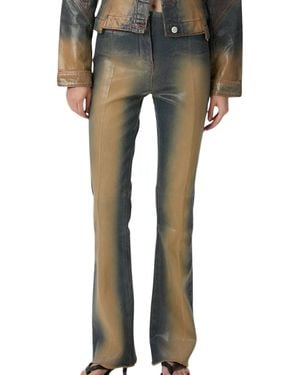 Pcfg Cotton Coated Flare Pants - Gray