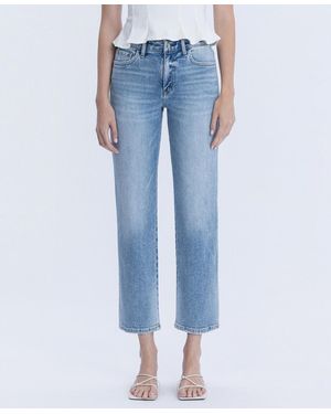 Flying Monkey High Rise Ankle Straight Jeans - Blue