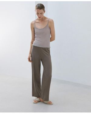Mango Light Cotton Pants - Multicolor