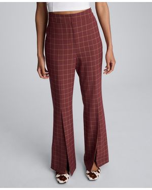 Kenneth Cole Plaid High-rise Pants - Red
