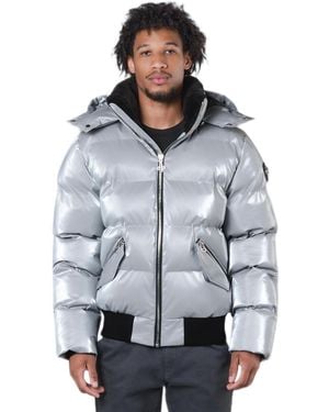 Woodpecker Woody Bomber Quilted Coat - Gray