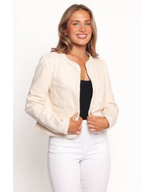Petal & Pup Braided Trim Crop Jacket - White