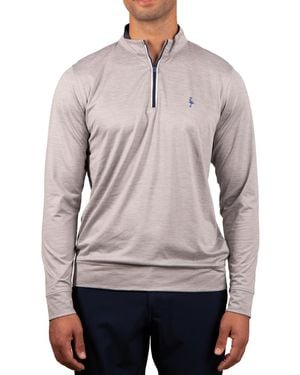 Tailorbyrd Solid Mesh Quarter Zip - Gray
