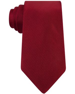 Calvin Klein Tie, Silver Spun Solid - Red