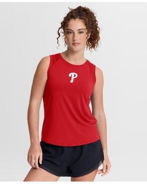 Fanatics Philadelphia Phillies Draped Mesh Back Performance Tank Top - Red
