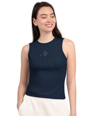Starter Chicago Bears Rhinestone Ribbed Tank - Blue