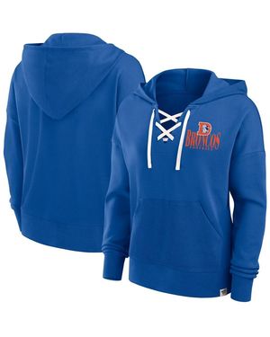 Fanatics Denver Broncos Blitz Left Lace-up Pullover Hoodie - Blue