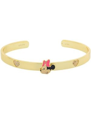 Disney Cubic Zirconia -tone Minnie Cuff Bracelet - Metallic