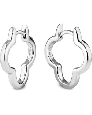 DEVATA Clover Hoop Earrings - Metallic