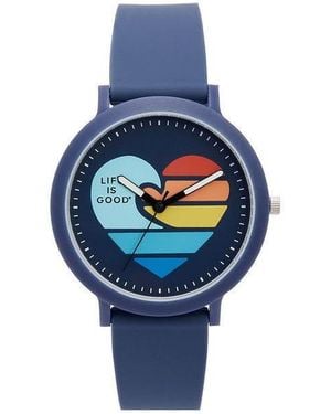 Speidel Quartz Life Is Good Watch Silicone Strap - Blue