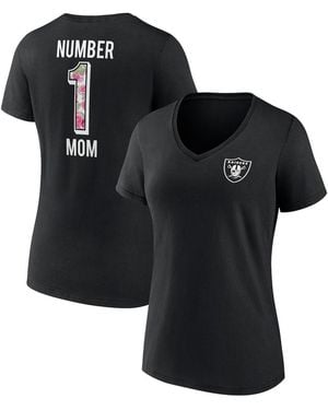 Fanatics Las Vegas Raiders Team Mother's Day V-neck T-shirt - Black