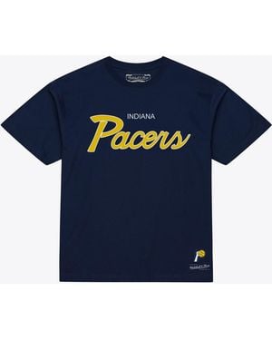 Mitchell & Ness Indiana Pacers Vintage Wordmark T-shirt - Blue