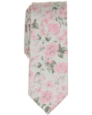 BarIII Heron Floral Skinny Tie - Green