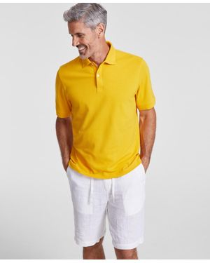 Club Room Classic Fit Performance Stretch Polo - Yellow