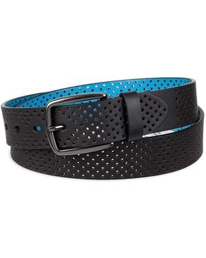 Tommy Bahama Perforated Casual Leather Belt - Blue