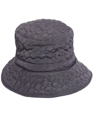Scala Quilted Big Brim Rain Hat - Gray