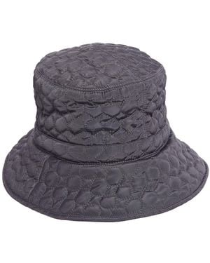 Scala Quilted Big Brim Rain Hat - Gray