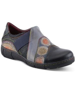 L'ARTISTE L Artiste S Lata Hand-painted Closed Back Shoe - Gray