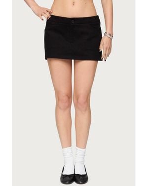 Edikted Hayes Twill Mini Skort - Black