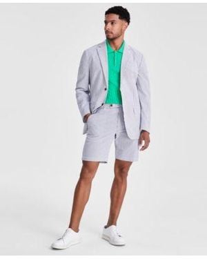 Club Room Regular Fit Seersucker Blazer 9 Seersucker Shorts Sweater Knit Polo Shirt Created For Macys - Multicolor