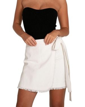 Belle & Bloom There She Goes Frayed Edge Skirt - Black