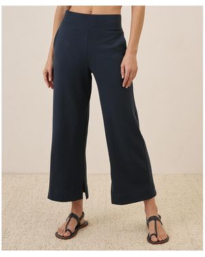 Pact Organic Cotton Airplane Wide Leg Pant - Blue
